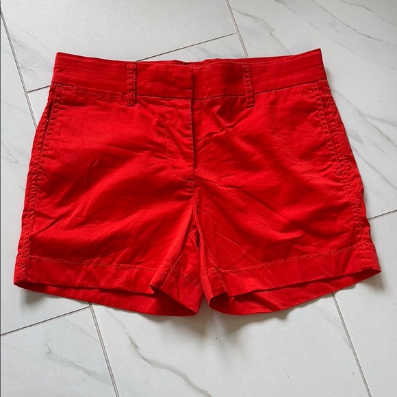 J. Crew CHINO Red Bermuda Shorts Classic Cotton Blend - Picture 1 of 4